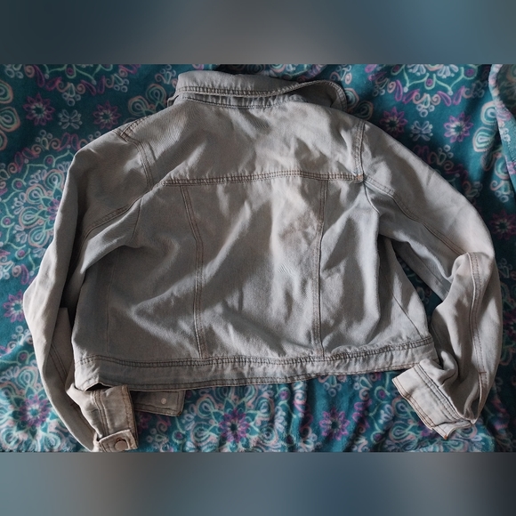 ✨️3 For $25✨️ Ci Sono Denim Cropped Jacket Light Wash Sz Large - Picture 4 of 5